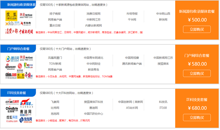 新闻源套餐