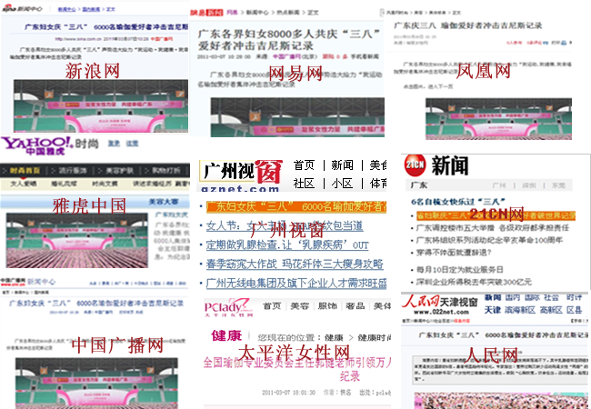 万人瑜伽网络媒体宣传效果图
